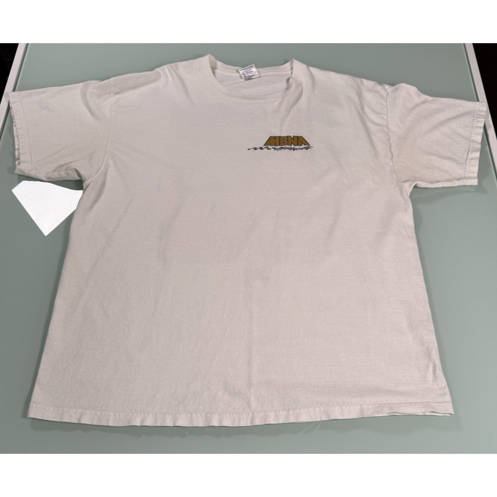 VTG 2000 MBNA Nascar T-Shirt Men's XL White w/Back Print By Delta Pro-Weight